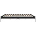 Miniatyrbilde 4 av 9: vidaXL Sengeramme svart 200x200 cm konstruert tre og metall