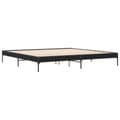 Miniatyrbilde 5 av 9: vidaXL Sengeramme svart 200x200 cm konstruert tre og metall