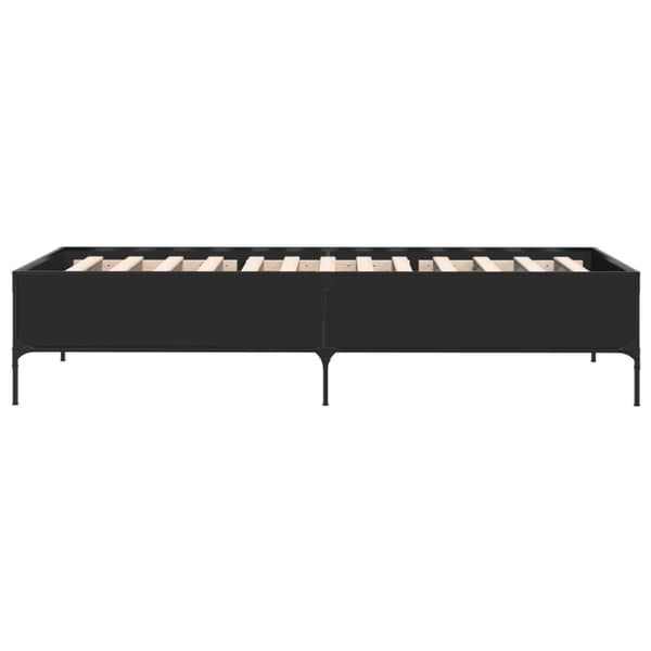 vidaXL Sengeramme svart 100x200 cm konstruert tre og metall