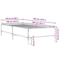 Miniatyrbilde 10 av 10: vidaXL Sengeramme svart 100x200 cm konstruert tre og metall