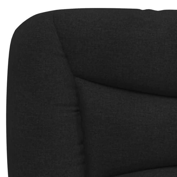 vidaXL seng med madras 100x200 cm stof sort