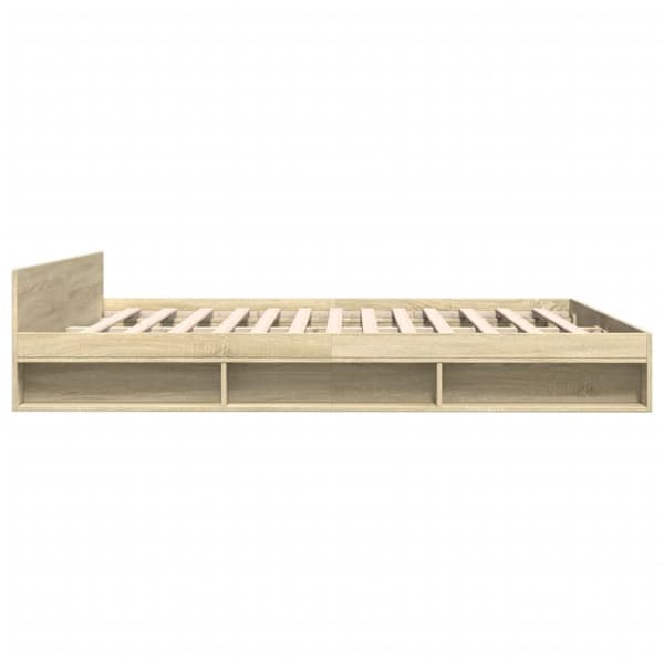 vidaXL sengeramme med skuffer 180x200 cm konstrueret træ sonoma-eg