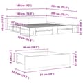 Miniatyrbillede 9 af 10: vidaXL sengeramme med skuffer 180x200 cm konstrueret træ sonoma-eg