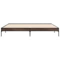 Miniatyrbilde 3 av 9: vidaXL Sengeramme brun eik 200x200 cm konstruert tre og metall