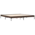 Miniatyrbilde 5 av 9: vidaXL Sengeramme brun eik 200x200 cm konstruert tre og metall