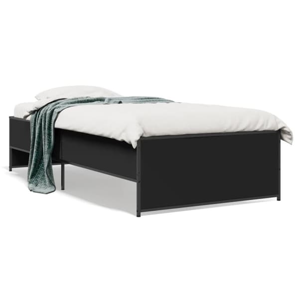 vidaXL Sengeramme svart 90x200 cm konstruert tre og metall