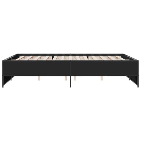 vidaXL Sengeramme svart 160x200 cm konstruert tre og metall