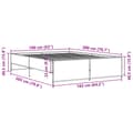 Miniatyrbilde 8 av 9: vidaXL Sengeramme svart 160x200 cm konstruert tre og metall