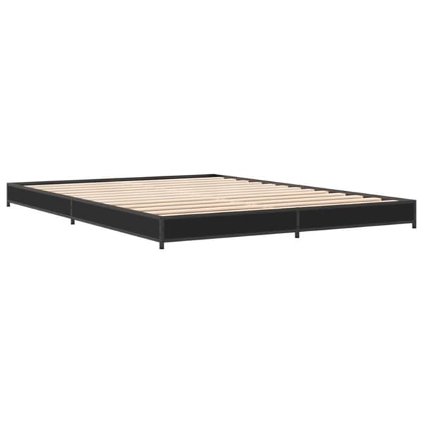 vidaXL Sengeramme svart 120x200 cm konstruert tre og metall