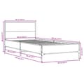 Miniatyrbilde 8 av 9: vidaXL Sengeramme brun eik 90x190 cm konstruert tre og metall