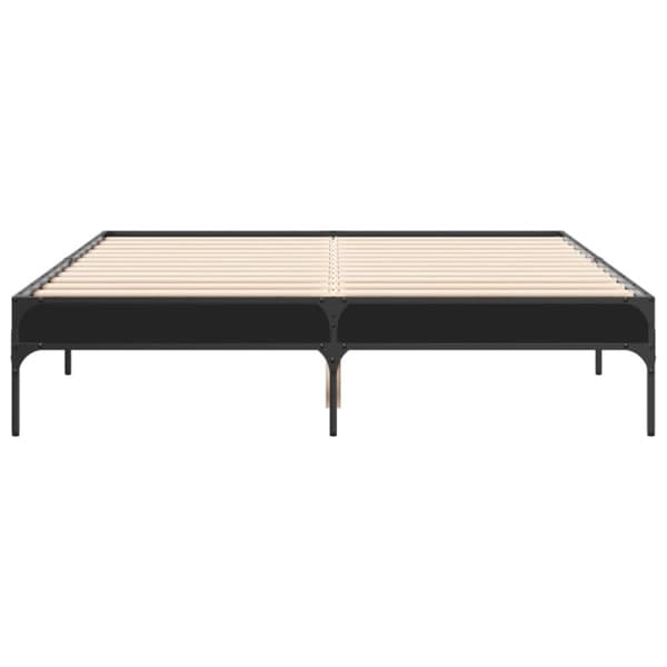 vidaXL sengestel 120x200 cm konstrueret træ og metal sort