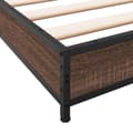 Miniatyrbilde 6 av 9: vidaXL Sengeramme brun eik 200x200 cm konstruert tre og metall