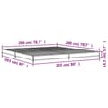 Miniatyrbilde 8 av 9: vidaXL Sengeramme brun eik 200x200 cm konstruert tre og metall