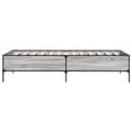 Miniatyrbilde 4 av 9: vidaXL Sengeramme grå sonoma 90x200 cm konstruert tre og metall