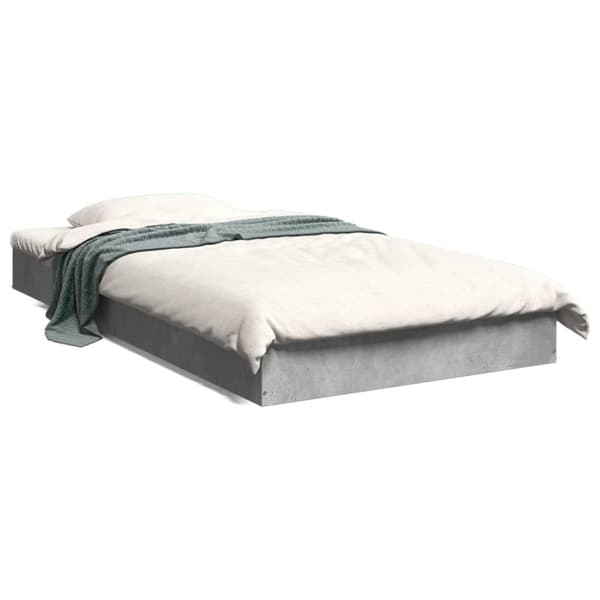 vidaXL sengeramme 100x200 cm konstrueret træ betongrå
