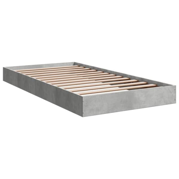 vidaXL sengeramme 100x200 cm konstrueret træ betongrå