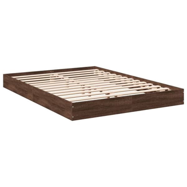 vidaXL Sengeramme uten madrass brun eik 140x200 cm konstruert tre