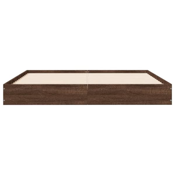 vidaXL Sengeramme uten madrass brun eik 140x200 cm konstruert tre