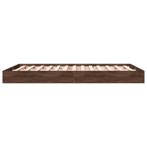 vidaXL Sengeramme uten madrass brun eik 140x200 cm konstruert tre