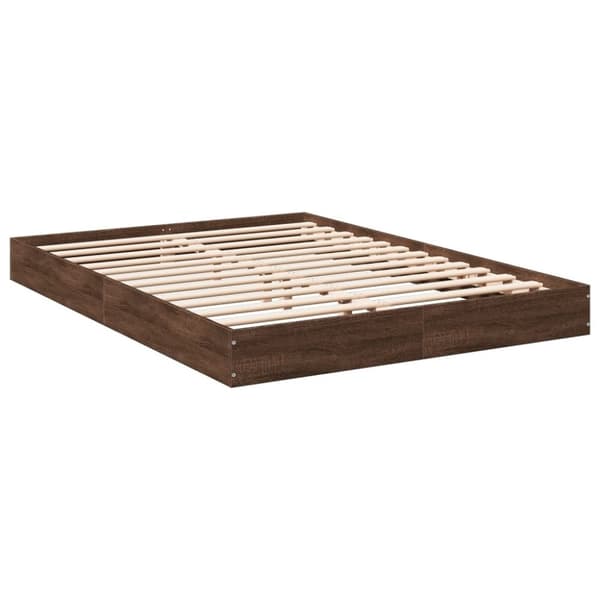 vidaXL Sengeramme uten madrass brun eik 140x200 cm konstruert tre