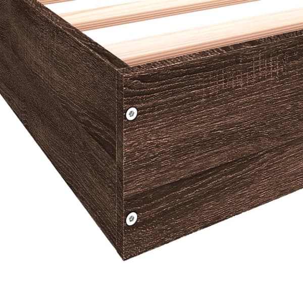 vidaXL Sengeramme uten madrass brun eik 140x200 cm konstruert tre