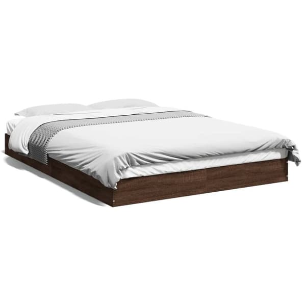 vidaXL Sengeramme uten madrass brun eik 140x200 cm konstruert tre