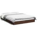 Miniatyrbilde 2 av 10: vidaXL Sengeramme uten madrass brun eik 140x200 cm konstruert tre