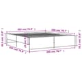 Pikkukuva 8 / 9: vidaXL Sängynrunko Sonoma-tammi 200x200 cm tekninen puu ja metalli