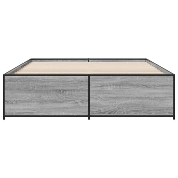 vidaXL Sengeramme sonoma eik 160x200 cm konstruert tre og metall