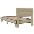 Miniatyrbilde 5 av 9: vidaXL Sengeramme sonoma eik 100x200 cm konstruert tre og metall