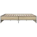 Miniatyrbilde 4 av 9: vidaXL Sengeramme sonoma eik 200x200 cm konstruert tre og metall