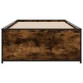 Miniatyrbillede 3 af 9: vidaXL sengeramme 90x200 cm konstrueret træ og metal røget eg