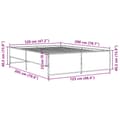 Miniatyrbilde 8 av 9: vidaXL Sengeramme røkt eik 120x200 cm konstruert tre og metall