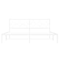 Miniatyrbillede 4 af 10: vidaXL sengeramme med sengegavl 180x200 cm metal hvid