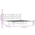 Miniatyrbillede 9 af 10: vidaXL sengeramme med sengegavl 180x200 cm metal hvid