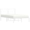 Miniatyrbillede 3 af 10: vidaXL sengeramme med sengegavl 120x200 cm metal hvid