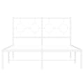 Miniatyrbillede 4 af 10: vidaXL sengeramme med sengegavl 120x200 cm metal hvid