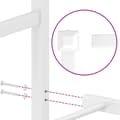Miniatyrbillede 8 af 10: vidaXL sengeramme med sengegavl 120x200 cm metal hvid