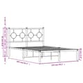 Miniatyrbillede 9 af 10: vidaXL sengeramme med sengegavl 120x200 cm metal hvid