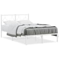 Miniatyrbillede 10 af 10: vidaXL sengeramme med sengegavl 120x200 cm metal hvid