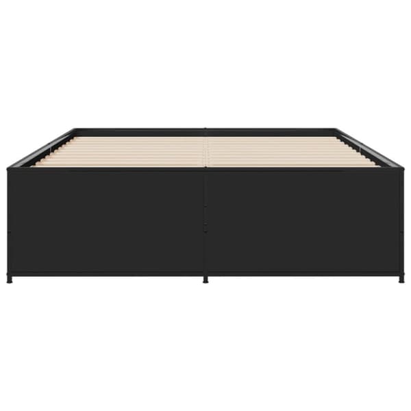 vidaXL Sengeramme svart 120x190 cm konstruert tre og metall