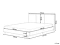 Miniatyrbilde 3 av 11: Vannseng Beige Polyester Stoff 160 x 200 cm Sengegavl Lamelbunn Soverom Minimalistisk Moderne