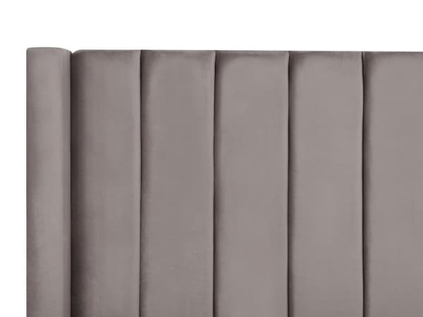Vesisänky harmaa sametti verhoilu 160 x 200 cm säilytystila penkki sälepohja moderni tyyli