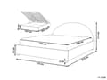 Miniatyrbillede 3 af 10: Dobbelt containerseng betrukket med minimalistisk retro beige stof 160 x 200