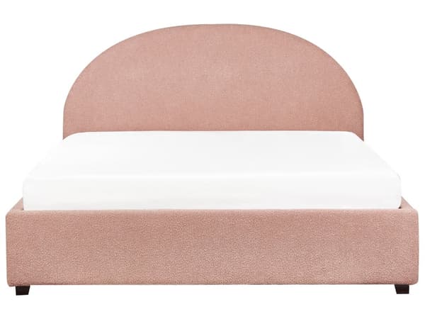 Dobbelt containerseng betrukket med minimalistisk retro beige stof 160 x 200