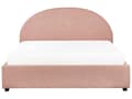 Miniatyrbillede 4 af 10: Dobbelt containerseng betrukket med minimalistisk retro beige stof 160 x 200