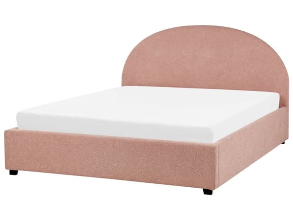 Dobbelt containerseng betrukket med minimalistisk retro beige stof 160 x 200