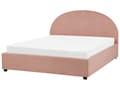 Miniatyrbillede 5 af 10: Dobbelt containerseng betrukket med minimalistisk retro beige stof 160 x 200