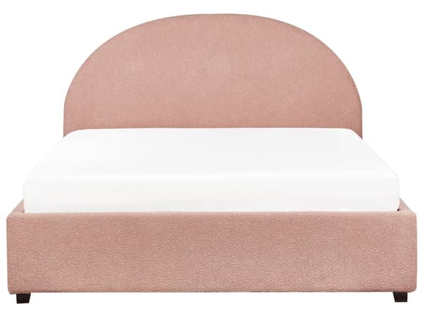 Dobbelt containerseng betrukket med minimalistisk retro beige stof 140 x 200
