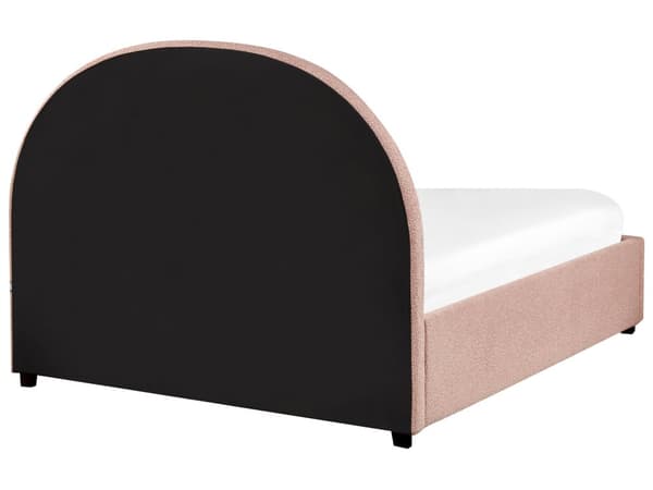 Dobbelt containerseng betrukket med minimalistisk retro beige stof 140 x 200